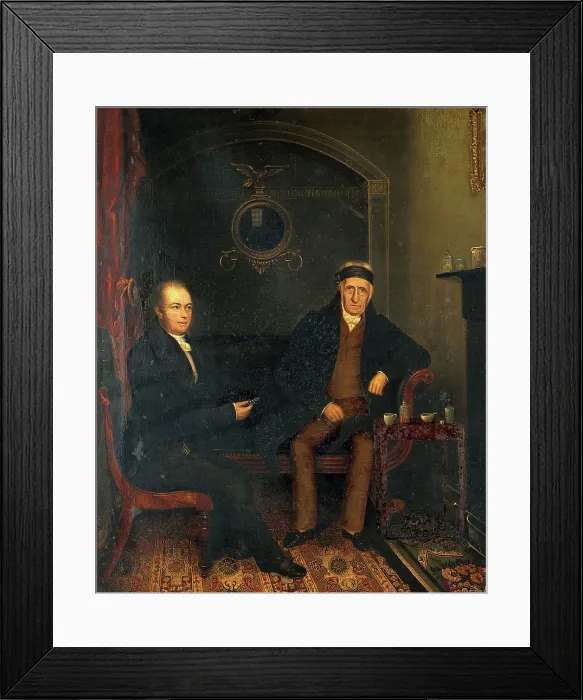 Framed Print : Two men, one with a bandaged head. Creator: Unknown Framed Print : Two men, one with a bandaged head. Creator: Unknown