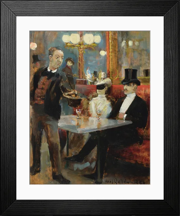 Framed Print : In a Cafe in Paris, 1886. Creator: Gallen-Kallela, Akseli (1865-1931) Framed Print : In a Cafe in Paris, 1886. Creator: Gallen-Kallela, Akseli (1865-1931)