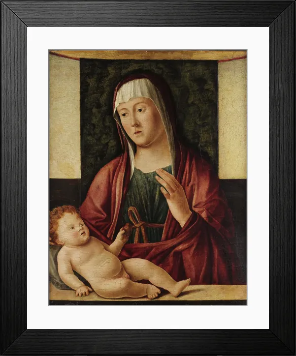 Framed Print : Madonna with Child. Creator: Vivarini, Alvise (ca. 1446-ca. 1505) Framed Print : Madonna with Child. Creator: Vivarini, Alvise (ca. 1446-ca. 1505)