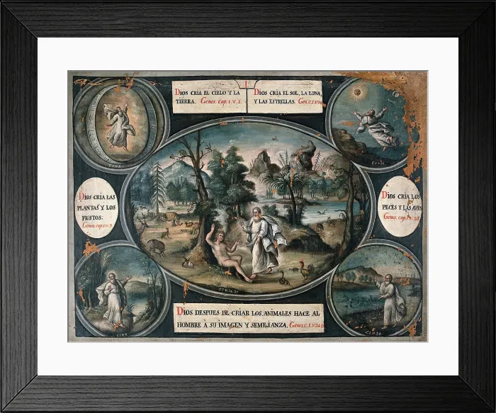 Framed Print : The Creation: episodes in the book of Genesis. Creator: Unknown Framed Print : The Creation: episodes in the book of Genesis. Creator: Unknown
