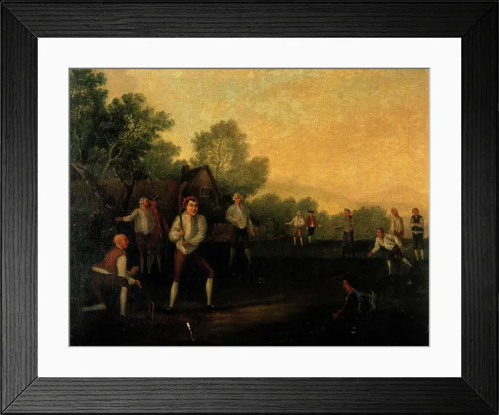 Framed Print : The game of cricket. Creator: Unknown Framed Print : The game of cricket. Creator: Unknown