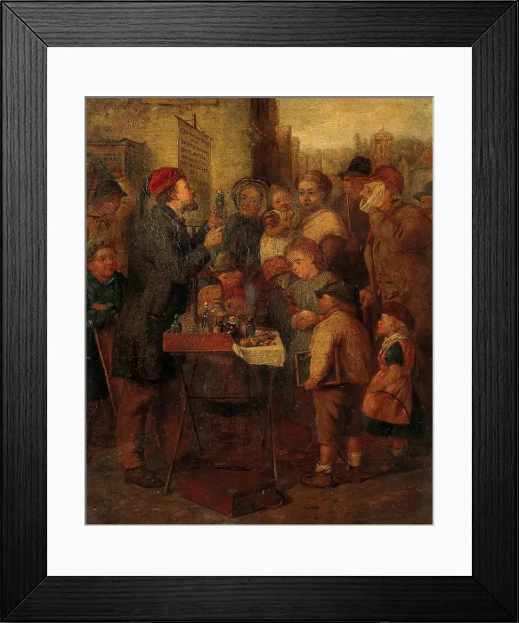 Framed Print : An itinerant quack-doctor, mid-19th century. Creator: Unknown Framed Print : An itinerant quack-doctor, mid-19th century. Creator: Unknown