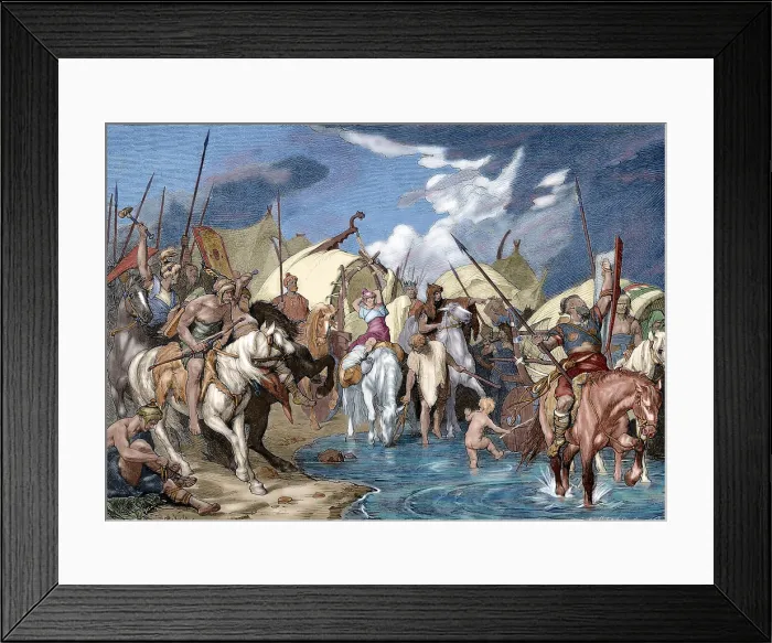 Framed Print : Emigration of the Germans, 1882. Creator: Unknown Framed Print : Emigration of the Germans, 1882. Creator: Unknown