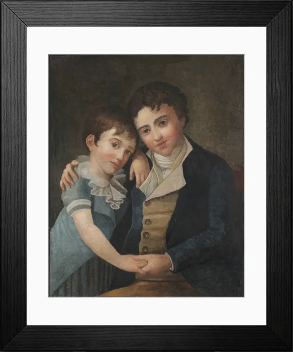 Framed Print : Children's double portrait: Franz Xaver Wolfgang Mozart (1791-1844) and Carl...(1784-1858), 1798. Creator: Hansen, Hans (1769-1828). Children's double portrait: Franz Xaver Wolfgang Mozart (1791-1844) and Carl...(1784-1858), 1798 Framed Print : Children's double portrait: Franz Xaver Wolfgang Mozart (1791-1844) and Carl...(1784-1858), 1798. Creator: Hansen, Hans (1769-1828). Children's double portrait: Franz Xaver Wolfgang Mozart (1791-1844) and Carl...(1784-1858), 1798