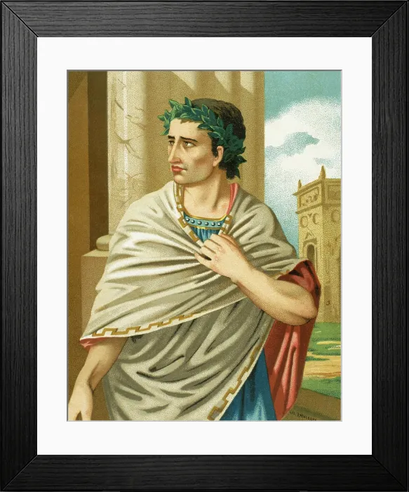 Framed Print : Portrait of Gaius Julius Caesar, 1875. Creator: Unknown Framed Print : Portrait of Gaius Julius Caesar, 1875. Creator: Unknown