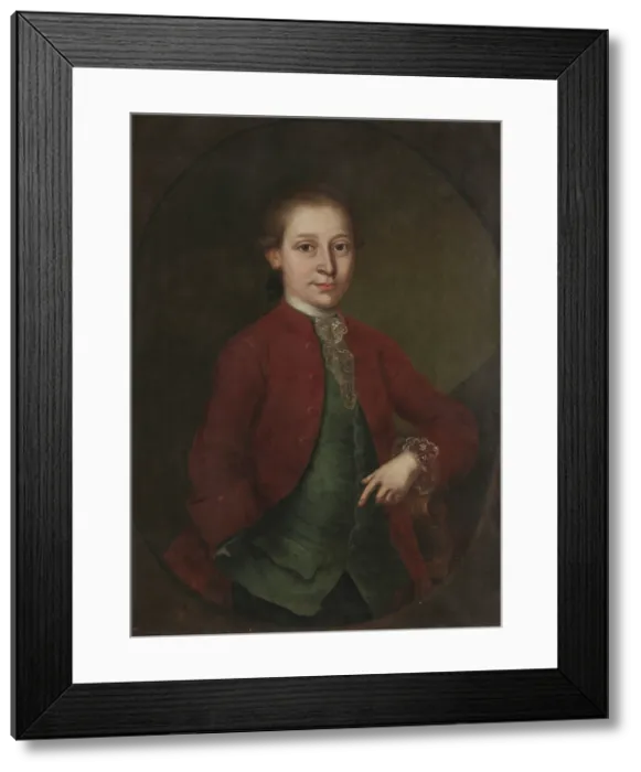 Framed Print : Wolfgang Amade Mozart (?) with the diamond ring, 1773-1775. Creator: Anonymous Framed Print : Wolfgang Amade Mozart (?) with the diamond ring, 1773-1775. Creator: Anonymous