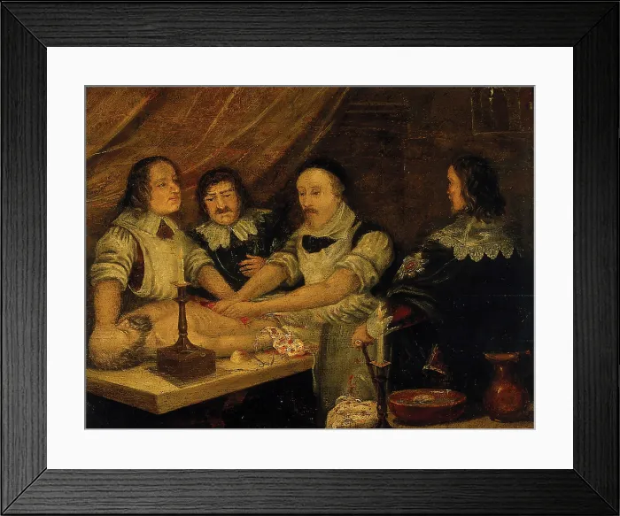 Framed Print : William Harvey dissecting the body of Thomas Parr, c1900. Creator: Unknown Framed Print : William Harvey dissecting the body of Thomas Parr, c1900. Creator: Unknown