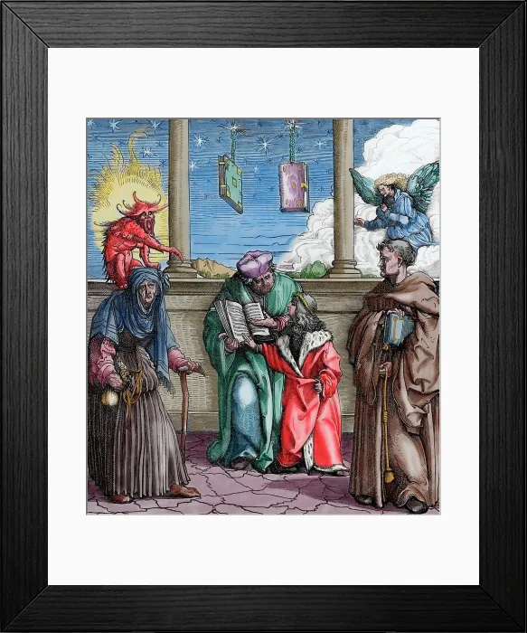 Framed Print : Maximilian I as a child learning black magic, (1885). Creator: Unknown Framed Print : Maximilian I as a child learning black magic, (1885). Creator: Unknown
