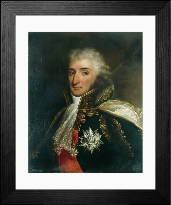 Framed Print : Charles Pierre Francois Augereau, duc de Castiglione (1757-1816), Marshal of the Empire, 1834. Creator: Lefevre, Robert (1756-1830) Framed Print : Charles Pierre Francois Augereau, duc de Castiglione (1757-1816), Marshal of the Empire, 1834. Creator: Lefevre, Robert (1756-1830)