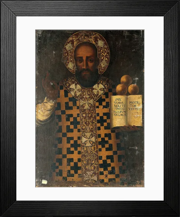 Framed Print : Saint Nicholas, c14th century. Creator: Unknown Framed Print : Saint Nicholas, c14th century. Creator: Unknown