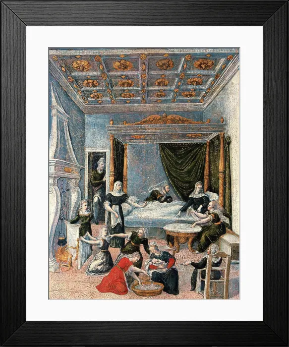 Framed Print : The birth of a baby. Creator: Unknown Framed Print : The birth of a baby. Creator: Unknown