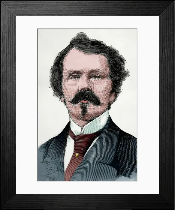 Framed Print : Thomas Mayne Reid (1818-1883), Scots-Irish American novelist, 1883. Creator: Rico Framed Print : Thomas Mayne Reid (1818-1883), Scots-Irish American novelist, 1883. Creator: Rico