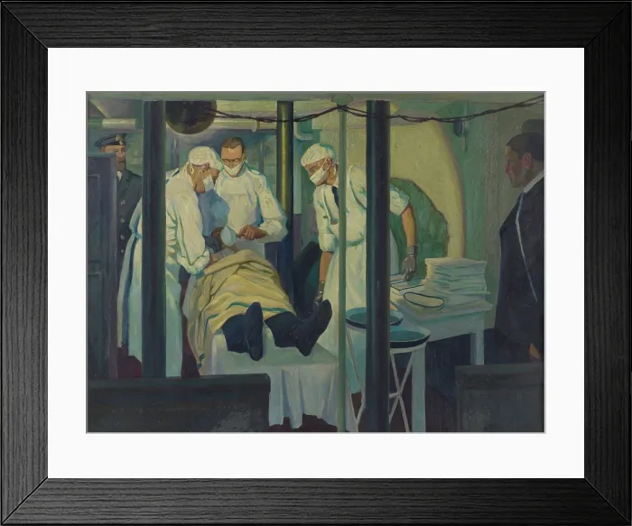 Framed Print : World War I: an operation in a light cruiser, c1918. Creator: Jan Gordon Framed Print : World War I: an operation in a light cruiser, c1918. Creator: Jan Gordon