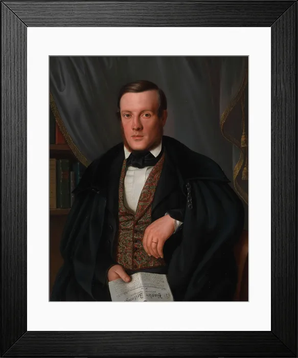 Framed Print : Louis (Ludwig) de Wette, physician of Basel, 1843. Creator: Amalia Jersing Framed Print : Louis (Ludwig) de Wette, physician of Basel, 1843. Creator: Amalia Jersing