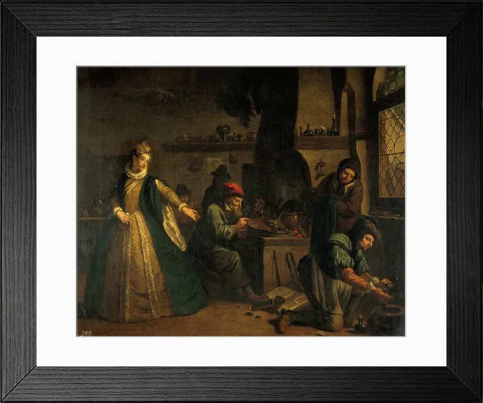 Framed Print : A lady visiting an alchemist's laboratory, c1730s. Creator: Jan Josef Horemans I. A lady visiting an alchemist's laboratory, c1730s. Creator: Jan Josef Horemans I Framed Print : A lady visiting an alchemist's laboratory, c1730s. Creator: Jan Josef Horemans I. A lady visiting an alchemist's laboratory, c1730s. Creator: Jan Josef Horemans I