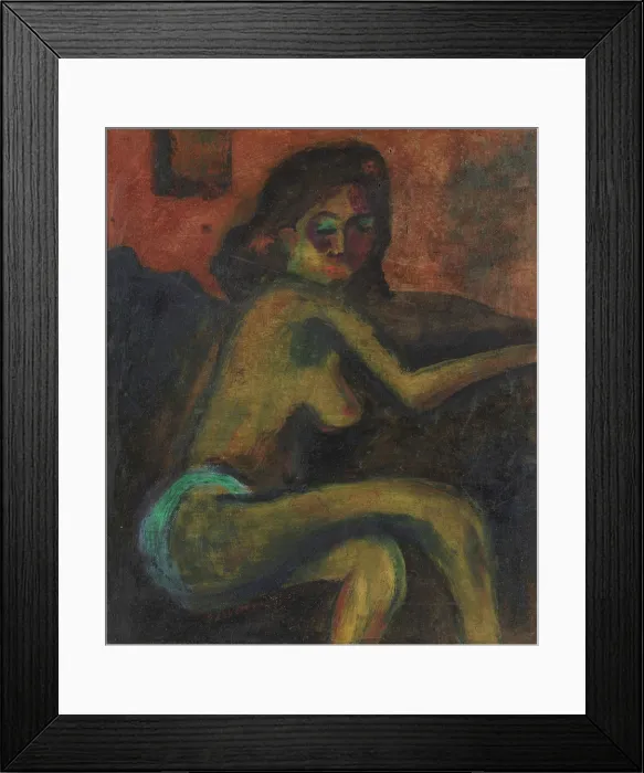 Framed Print : Half-naked woman. Creator: Pechstein, Hermann Max (1881-1955) Framed Print : Half-naked woman. Creator: Pechstein, Hermann Max (1881-1955)