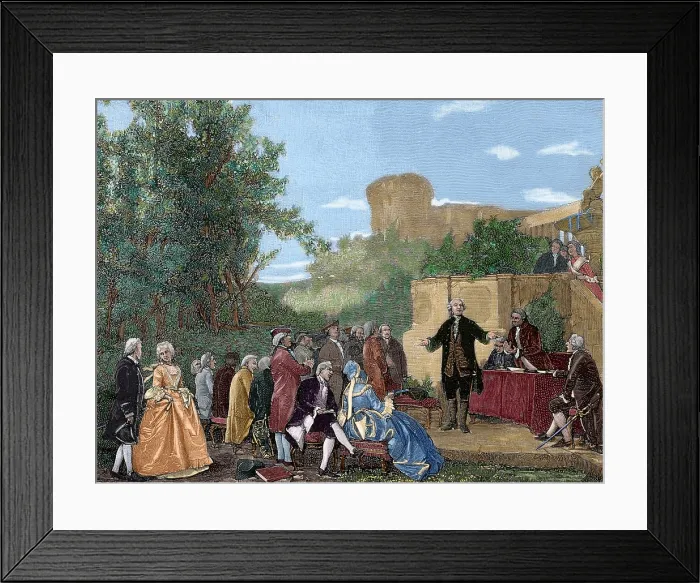 Framed Print : Carlo Goldoni reciting one of his comedies, Pisa, Italy, (19th century). Creator: Unknown Framed Print : Carlo Goldoni reciting one of his comedies, Pisa, Italy, (19th century). Creator: Unknown