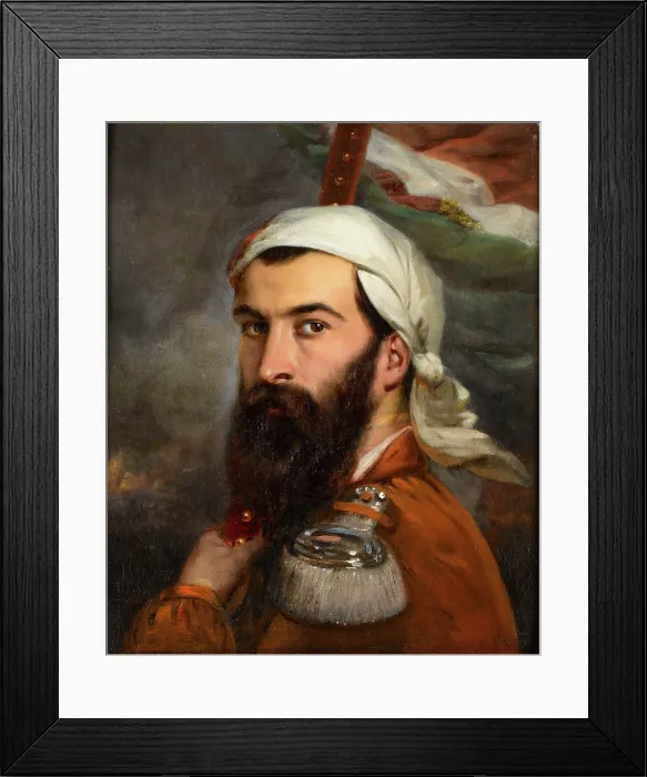 Framed Print : Portrait of Giuseppe Garibaldi (1807-1882), 1856. Creator: Estienne, Auguste (1807-1882) Framed Print : Portrait of Giuseppe Garibaldi (1807-1882), 1856. Creator: Estienne, Auguste (1807-1882)
