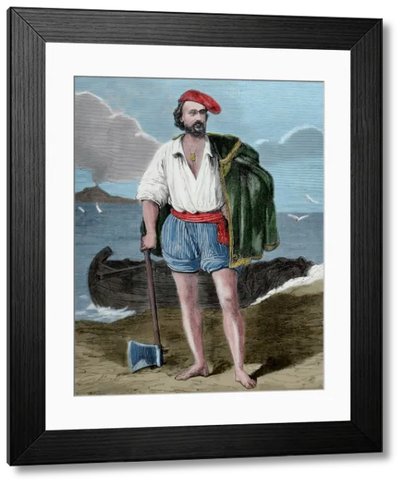 Framed Print : Masaniello, Italian revolutionary, (19th century). Creator: Polhey Framed Print : Masaniello, Italian revolutionary, (19th century). Creator: Polhey