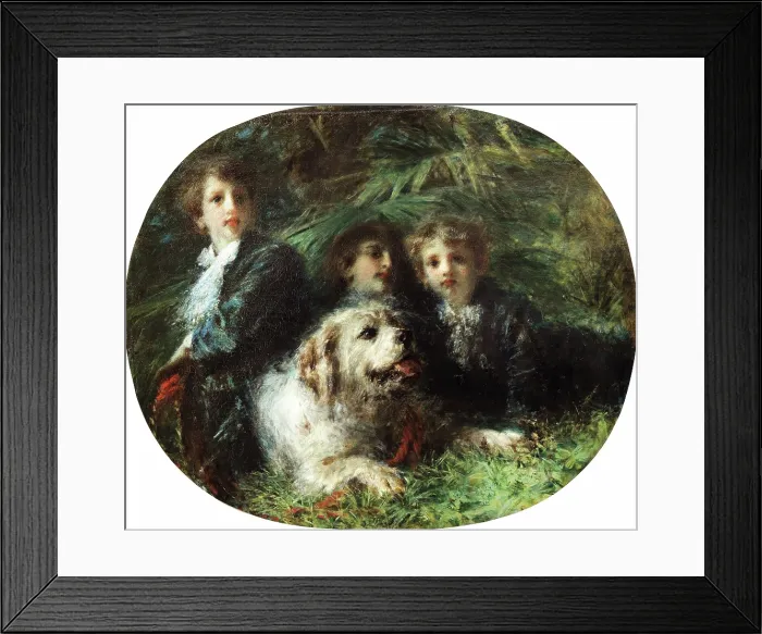 Framed Print : Prince Troubetzkoy's Children with Their Dog, 1874. Creator: Ranzoni, Daniele (1843-1889). Prince Troubetzkoy's Children with Their Dog, 1874. Creator: Ranzoni, Daniele (1843-1889) Framed Print : Prince Troubetzkoy's Children with Their Dog, 1874. Creator: Ranzoni, Daniele (1843-1889). Prince Troubetzkoy's Children with Their Dog, 1874. Creator: Ranzoni, Daniele (1843-1889)