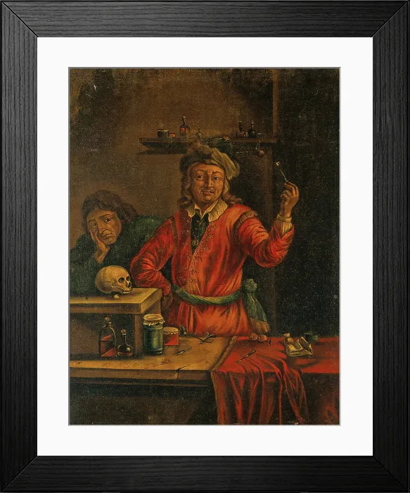 Framed Print : A surgeon who has extracted a tooth, c1680s. Creator: Teniers, David, 1610-1690 (After) Framed Print : A surgeon who has extracted a tooth, c1680s. Creator: Teniers, David, 1610-1690 (After)