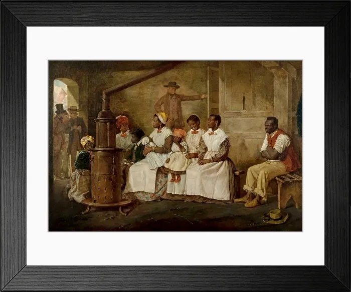 Framed Print : Slaves waiting for sale, Richmond, Virginia, 1861. Creator: Crowe, Eyre (1824-1910) Framed Print : Slaves waiting for sale, Richmond, Virginia, 1861. Creator: Crowe, Eyre (1824-1910)