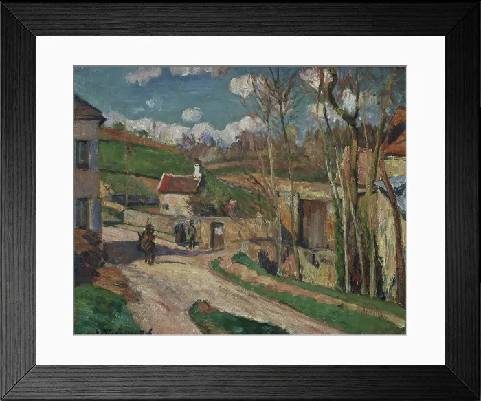 Framed Print : Un carrefour a l'Hermitage, 1876. Creator: Pissarro, Camille (1830-1903). Un carrefour a l'Hermitage, 1876. Creator: Pissarro, Camille (1830-1903) Framed Print : Un carrefour a l'Hermitage, 1876. Creator: Pissarro, Camille (1830-1903). Un carrefour a l'Hermitage, 1876. Creator: Pissarro, Camille (1830-1903)