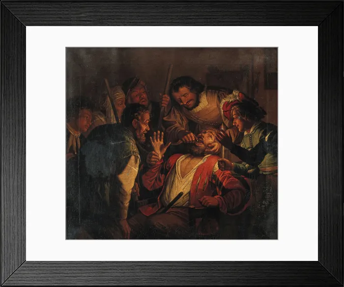 Framed Print : A surgeon extracting a tooth, c1640s. Creator: Unknown Framed Print : A surgeon extracting a tooth, c1640s. Creator: Unknown