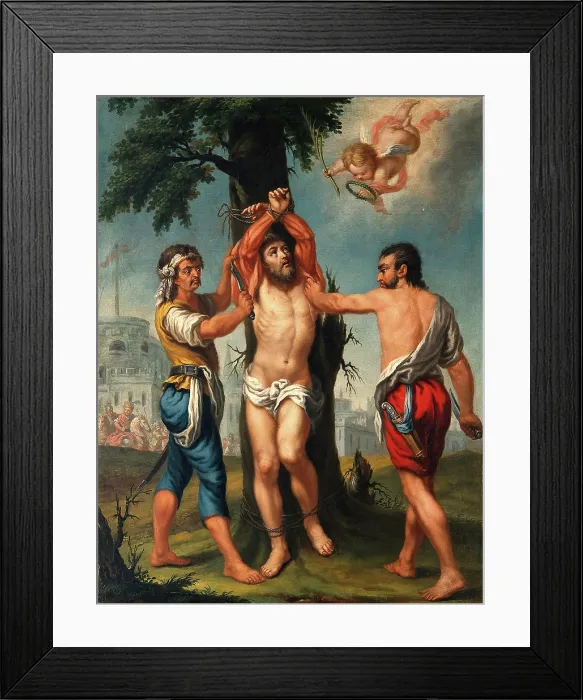 Framed Print : The flaying of Saint Bartholomew, 19th century. Creator: Unknown Framed Print : The flaying of Saint Bartholomew, 19th century. Creator: Unknown