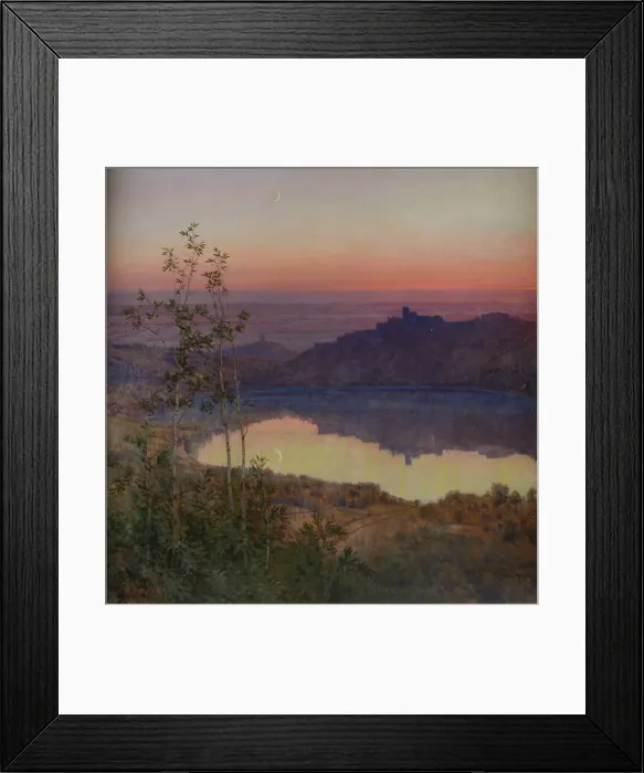 Framed Print : Speculum Dianae - Lake Nemi, 1909. Creator: Coleman, Enrico (1846-1911) Framed Print : Speculum Dianae - Lake Nemi, 1909. Creator: Coleman, Enrico (1846-1911)