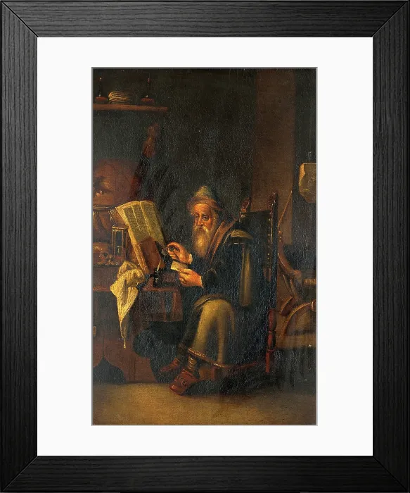 Framed Print : A philosopher reading, c1680s. Creator: Follower of David Teniers II Framed Print : A philosopher reading, c1680s. Creator: Follower of David Teniers II