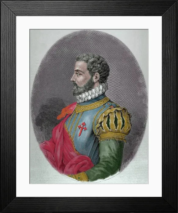 Framed Print : Alonso de Ercilla, soldier and poet, (19th century). Creator: Capuz Framed Print : Alonso de Ercilla, soldier and poet, (19th century). Creator: Capuz