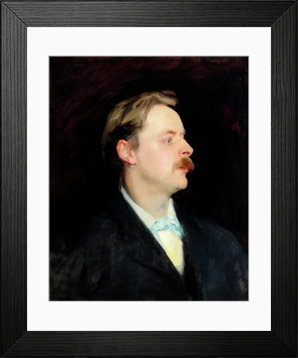 Framed Print : Portrait of Edmund Gosse, 1886. Creator: Sargent, John Singer (1856-1925)