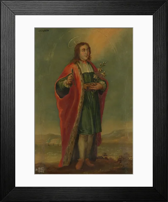 Framed Print : Saint Cosmas or Saint Damian, 18th century. Creator: Unknown Framed Print : Saint Cosmas or Saint Damian, 18th century. Creator: Unknown