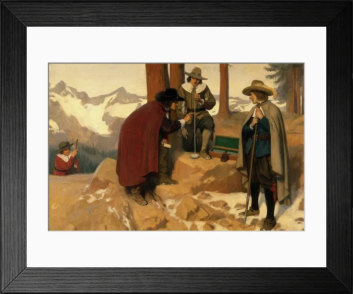Framed Print : Pascal's experiment in the Puy de Dome to test the relation between atmospheric...1648, c1910s. Creator: Ernest Board. Pascal's experiment in the Puy de Dome to test the relation between atmospheric...1648, c1910s Framed Print : Pascal's experiment in the Puy de Dome to test the relation between atmospheric...1648, c1910s. Creator: Ernest Board. Pascal's experiment in the Puy de Dome to test the relation between atmospheric...1648, c1910s