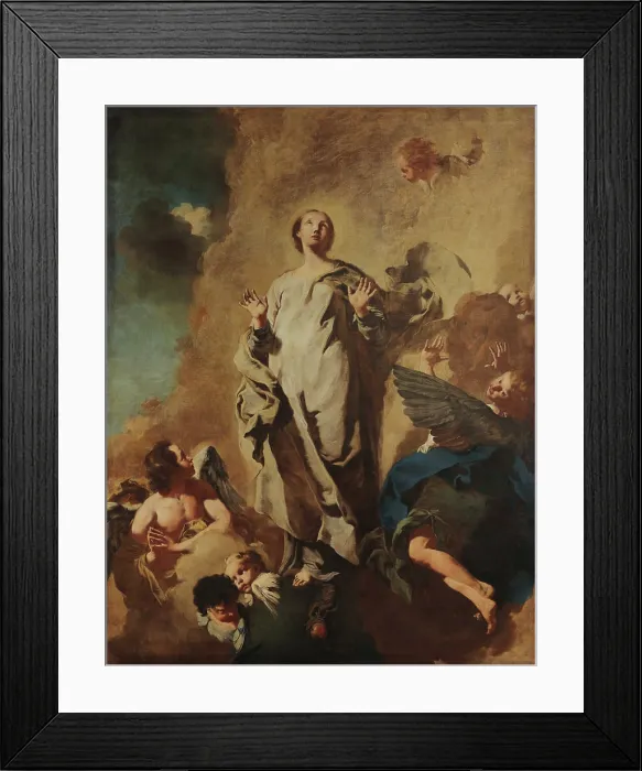 Framed Print : The Immaculate Conception and Angels, 1745. Creator: Piazzetta, Gian Battista (1683-1754) Framed Print : The Immaculate Conception and Angels, 1745. Creator: Piazzetta, Gian Battista (1683-1754)