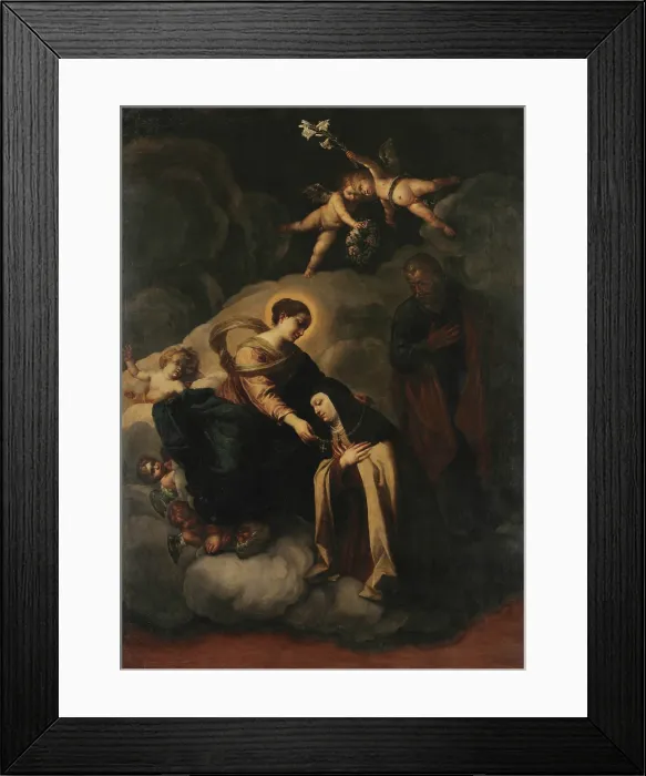 Framed Print : The Mystical Marriage of Saint Theresa, 1641-1642. Creator: Cairo, Francesco (1607-1665) Framed Print : The Mystical Marriage of Saint Theresa, 1641-1642. Creator: Cairo, Francesco (1607-1665)