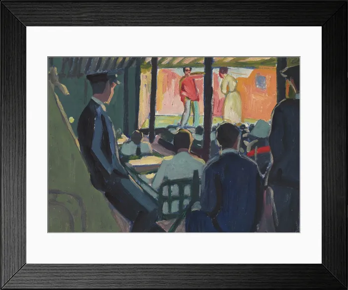 Framed Print : World War I: wounded sailors watching a play (at Netley Hospital?), (1918?). Creator: Jan Gordon Framed Print : World War I: wounded sailors watching a play (at Netley Hospital?), (1918?). Creator: Jan Gordon