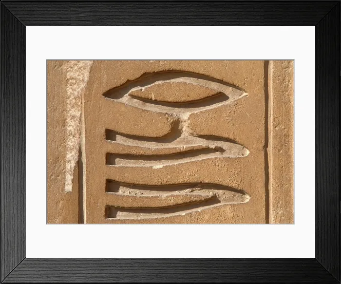 Framed Print : Hieroglyph relief, Mastaba of Kagemni, Saqqara, Egypt, Old Kingdom, 6th Dynasty, 2350 BC (2003). Creator: Unknown Framed Print : Hieroglyph relief, Mastaba of Kagemni, Saqqara, Egypt, Old Kingdom, 6th Dynasty, 2350 BC (2003). Creator: Unknown