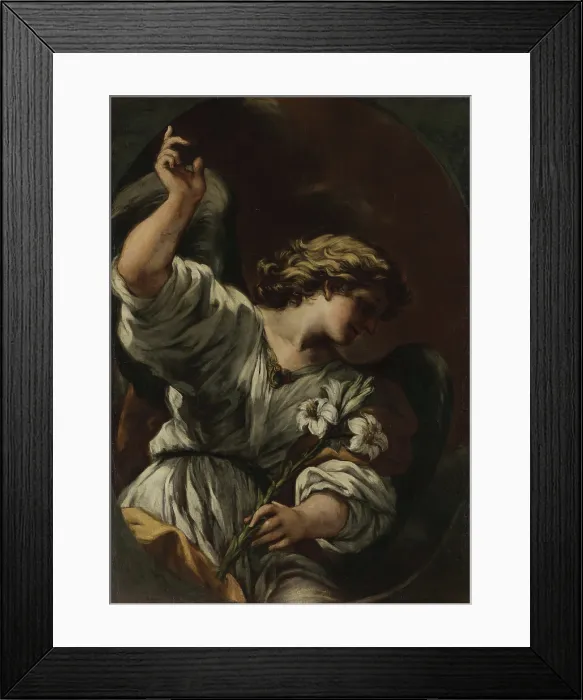 Framed Print : The Archangel Gabriel. Creator: Cortona, Pietro da (1596-1669) Framed Print : The Archangel Gabriel. Creator: Cortona, Pietro da (1596-1669)