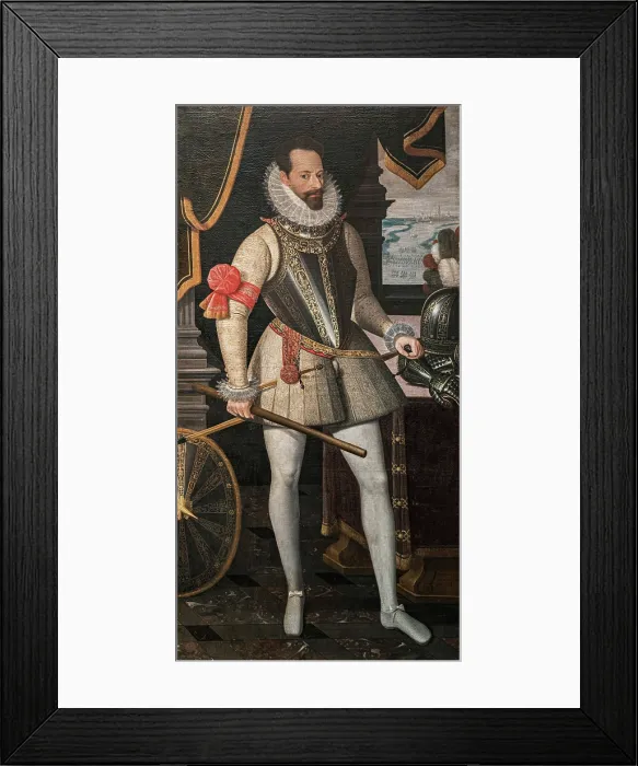Framed Print : Portrait of Alessandro Farnese (1545-1592), Duke of Parma, c1585-1590. Creator: Saive, Jean le (1540-1611) Framed Print : Portrait of Alessandro Farnese (1545-1592), Duke of Parma, c1585-1590. Creator: Saive, Jean le (1540-1611)