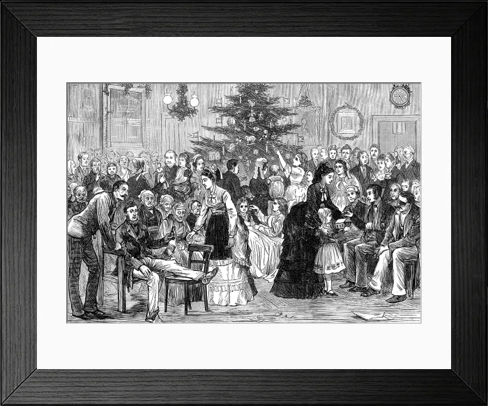 Framed Print : A Christmas-tree at the Middlesex Hospital, 1874. Creator: Unknown Framed Print : A Christmas-tree at the Middlesex Hospital, 1874. Creator: Unknown