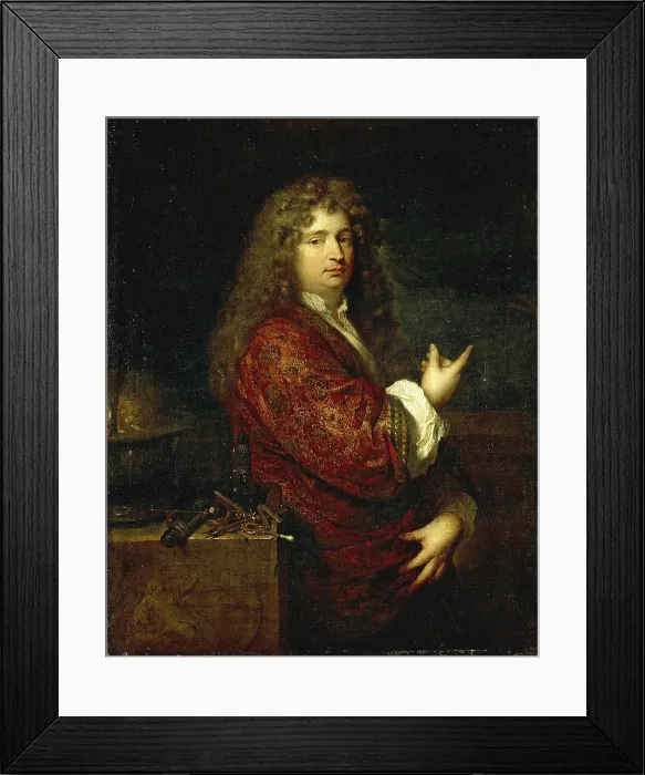 Framed Print : Portrait of Nicolaas Hartsoeker (1656-1725), c1682. Creator: Netscher, Caspar (1639-1684) Framed Print : Portrait of Nicolaas Hartsoeker (1656-1725), c1682. Creator: Netscher, Caspar (1639-1684)