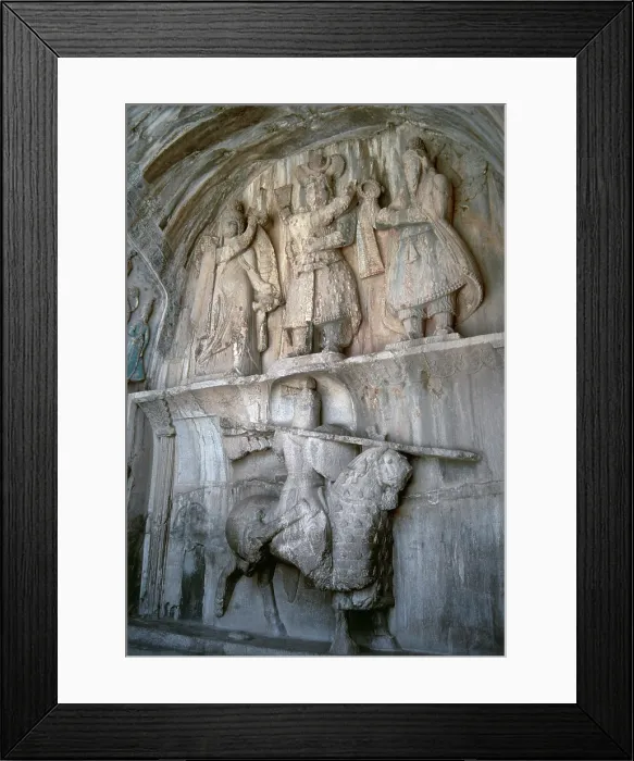 Framed Print : Khosrau II the victorius (reigned 591-628), Taq-e Bostan, Iran, Sassanid Empire (2000). Creator: Unknown Framed Print : Khosrau II the victorius (reigned 591-628), Taq-e Bostan, Iran, Sassanid Empire (2000). Creator: Unknown
