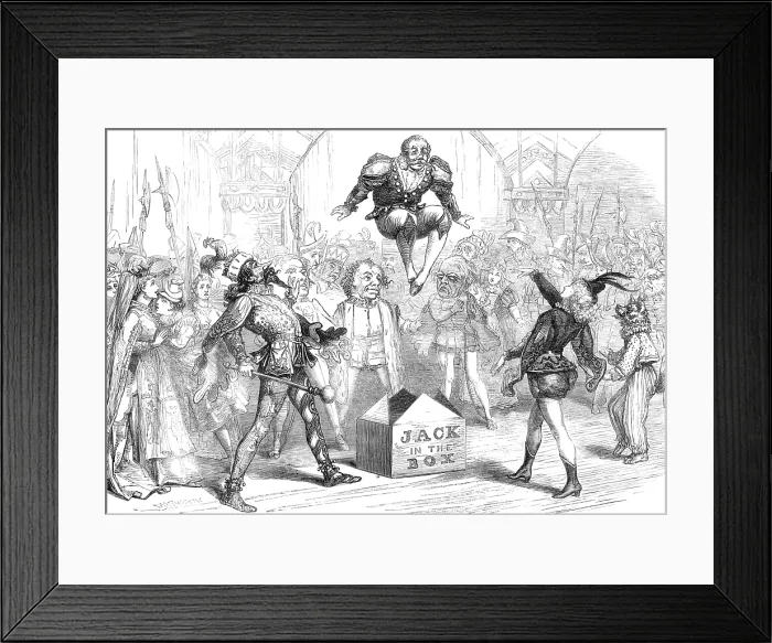 Framed Print : The Christmas Pantomimes: scene from Jack in the Box at Drury-Lane Theatre, 1874. Creator: Unknown