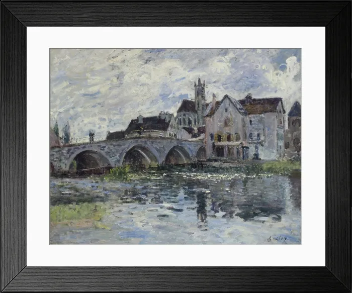 Framed Print : Le Pont de Moret, effet d'orage, 1887. Creator: Sisley, Alfred (1839-1899). Le Pont de Moret, effet d'orage, 1887. Creator: Sisley, Alfred (1839-1899) Framed Print : Le Pont de Moret, effet d'orage, 1887. Creator: Sisley, Alfred (1839-1899). Le Pont de Moret, effet d'orage, 1887. Creator: Sisley, Alfred (1839-1899)