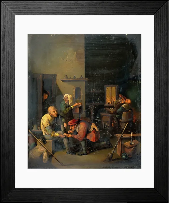 Framed Print : A surgeon operating on a man's foot, c1620s. Creator: Unknown. A surgeon operating on a man's foot, c1620s. Creator: Unknown Framed Print : A surgeon operating on a man's foot, c1620s. Creator: Unknown. A surgeon operating on a man's foot, c1620s. Creator: Unknown