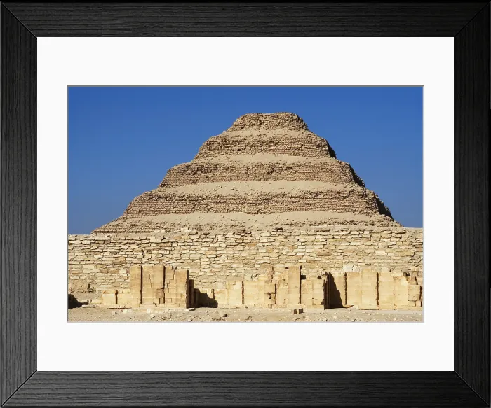 Framed Print : The Pyramid of Djoser (Zoser) or step pyramid, Saqqara necropolis, Egypt, Old Kingdom (2015). Creator: Unknown Framed Print : The Pyramid of Djoser (Zoser) or step pyramid, Saqqara necropolis, Egypt, Old Kingdom (2015). Creator: Unknown