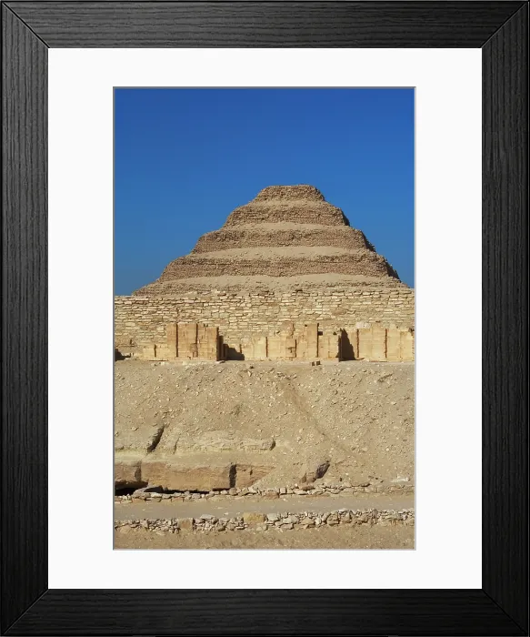 Framed Print : The Pyramid of Djoser (Zoser) or step pyramid, Saqqara necropolis, Egypt, Old Kingdom (2015). Creator: Unknown Framed Print : The Pyramid of Djoser (Zoser) or step pyramid, Saqqara necropolis, Egypt, Old Kingdom (2015). Creator: Unknown