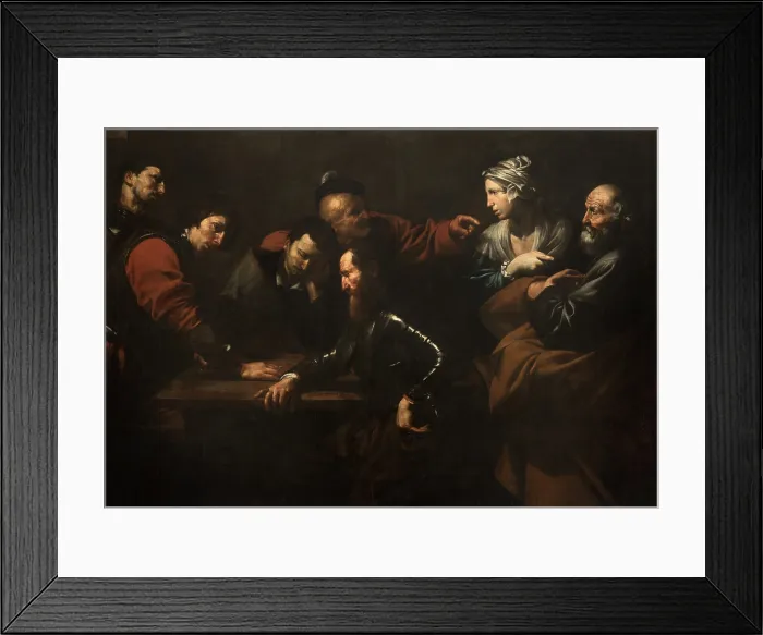 Framed Print : The Denial of Saint Peter, 1615-1616. Creator: Ribera, Jose (Jusepe), de (1591-1652) Framed Print : The Denial of Saint Peter, 1615-1616. Creator: Ribera, Jose (Jusepe), de (1591-1652)